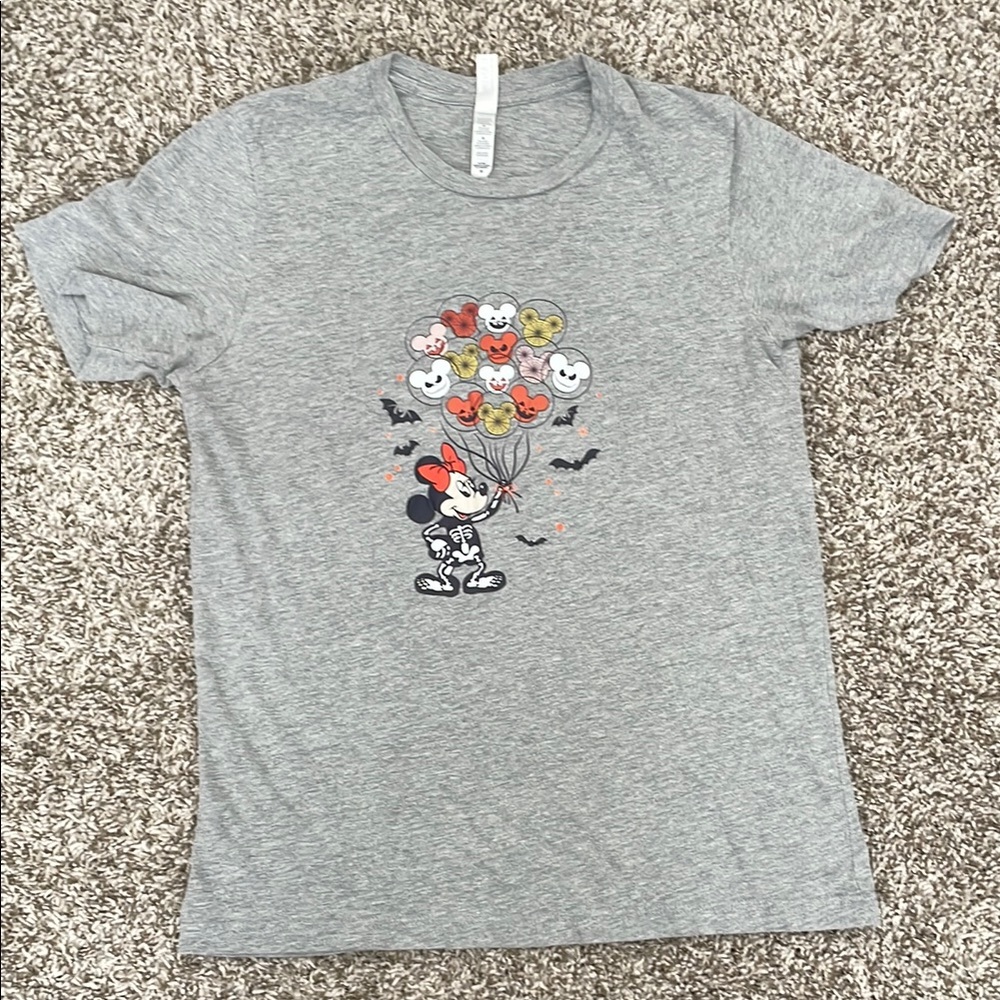 Gray Minnie mouse Halloween themed T-shirt
